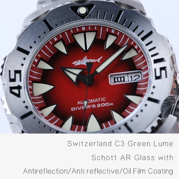 Heimdall Automatisk Dykning Watch SRP313 Lysende 200m Vandtæt Safirglas Rustfrit Stål Mekanisk Armbåndsur Prospex Monster