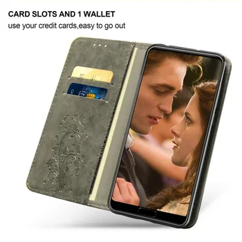Magnetisk Flip Wallet Cover Til Iphone XR XS MAX 6 7 8 Plus tilfælde Prægning Leathe Case til Iphone X 5S 6S Business Phone Cover
