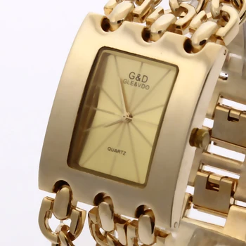 Relogio Feminino G&D Gold Kvinder Kvarts Armbåndsur I Rustfrit Stål Dame Ur Top Mærke Luksus Reloj Mujer Kol Saati Kvindelige