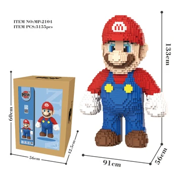 1.3 meter Overdimensionerede Mario Bros Diamant Building Block-Spil, Stor Model Mursten Figur Legetøj Til Børn Gave DHL Gratis Fragt