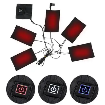 5 i 1 Varmelegeme tastatur USB Tøj Med 3 Gear, Justerbar Temperatur,El-Varme Ark Varme Varmere Pad Til Vest Jakke