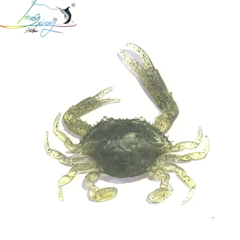 2021 14.6 g silikone vej agn 3D-simulation krabbe agn over havet agn fiskegrej havet krabbe agn fiskeagtig lugt