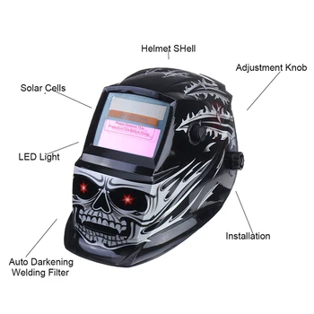 Automatisk svejsehjelm Sol Auto Mørkere ARC TIG-MIG-Svejsning Maske Linse Slibning, Svejsning Maskine