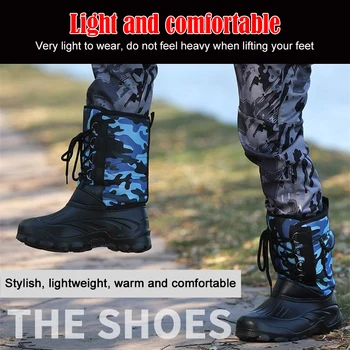 Vinter Fiskeri sko vandtæt Vade Fiskeri gummistøvler, Non-slip Plus velvet Holde varmen udendørs produkt fiskeri waders sko