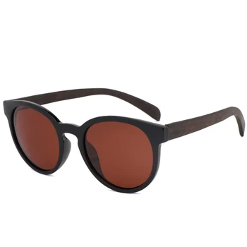 Retro Mode Sexet Polariseret UV400 Ibenholt Træ-Sungalsses Vintage Runde Solbriller Klassiske Briller Brand Designer solbriller
