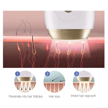 Professionel Permanent IPL Laser Hair Removal Elektriske Smertefri Epilator Mænd Kvinder i Bikini Facial Hår på Kroppen Remover Photoepilator