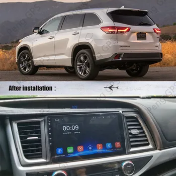 For Toyota Highlander Android Radio 2013 - 2018 Car multimedia Afspiller Stereo PX6 GPS Navigation hovedenheden 360 Kamera Autoradio
