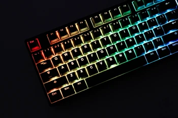 Taihao pbt-dobbelt shot tasterne for diy gaming mekanisk tastatur er Baggrundsbelyst Caps oem-profil lys gennem sort