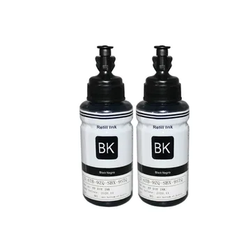 2pk Black kompatibel dye blæk refill kit til Epson L100 L110 L120 L132 L210 L222 L300 L350 L362 L366 L550 L555 L566 L312 355