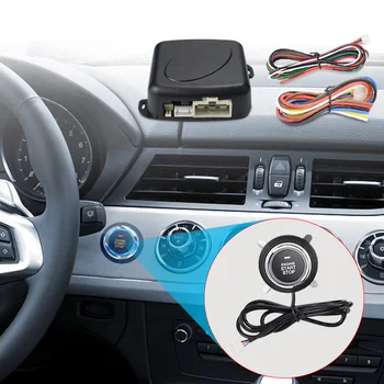En Start Stop Knappen for 12V Bil Alarm auto Motor Presse Ikke RFID-Lås Nøglefri Indrejse System Remote Central Lås Anti-tyveri-System