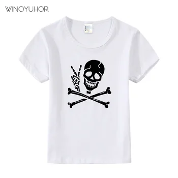 Kraniet Hip Hop Streetwear Rock Chidlren T-shirts Til Drenge 2019 kortærmet T-shirt Til Baby Pige Tøj, t-Shirts