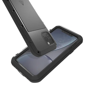 Luxury Aluminum Metal Telefon Stødsikkert etui til Apple iPhone 11 12 X XR XS Mini Pro Max 8 7 6 Plus Vandtæt Shell Cover