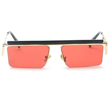 80 s square frame tonet sorte solbriller metal retro nuancer til kvinder berømte mærke kvindelige briller kendte rihana UV-briller