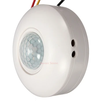 Højde Kvalitet AC 220V 120 Grader Sensor Switch Sensor Detector Automatisk Lys Lampe Skifte Flush PIR Loft, Plads til Bevægelse
