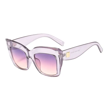 OEC CPO Vintage Square Solbriller Kvinder Mænd Stor Frame Mode Gradient Nuancer Sol Briller Kvindelige Luksus Oculos UV400 O34