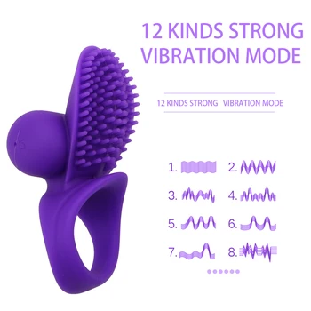 OLO Silikone sexlegetøj Til mænd Par Klitoris Stimulatorer Vibrator Vibrerende Penis Ring Male Masturbation Cock-Ringe