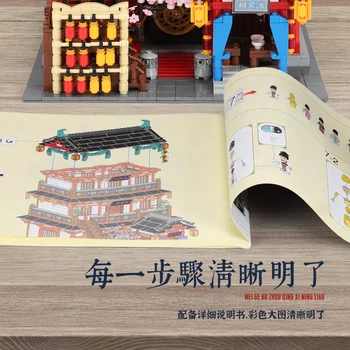 XingBao City Street-Serien MOC Gamle Kinesiske Arkitektur Tang-Dynastiet Tower Model Kit byggesten Kids Legetøj Mursten gave