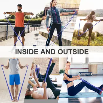 Trænings-og elastikker Modstand Band Unisex 208Cm Yoga Elastisk Bånd Sløjfe Expander, Motion, Sport Udstyr Unisex