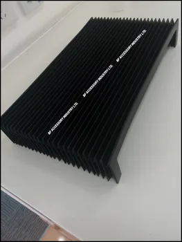 Nye Tri-bevis nylon klud harmonika cnc-maskine støv dækning af bælge,W370mm x H60mm x Udvidelse 500mm