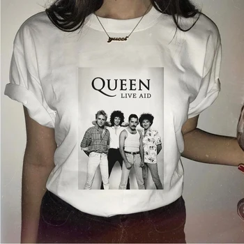 Harajuku-Kvinder ' s T-shirt 2020 Rock Band Queen Trykt Kvindelige Tshirt Sommer Mode T-Shirt med Vintage Æstetiske Toppe Mujer Camisetas