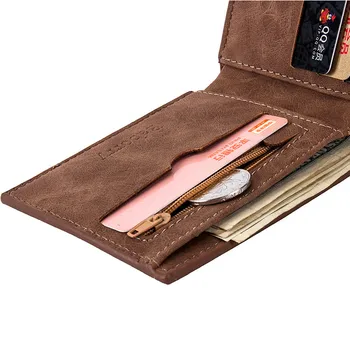 Ny stil tegnebog-lynlås pung nydesignede top mænd ultra-tynd tegnebog mønt pung multifunktionelle kort tegnebog