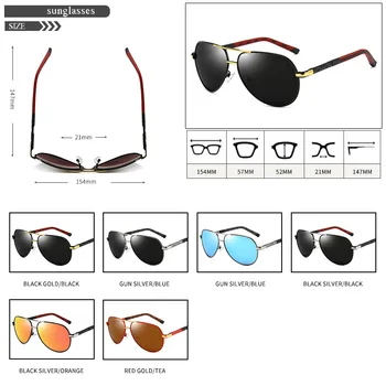 Klassisk mærke HD polariserede briller til kørsel mænd vintage solbriller UV400 anti-iøjnefaldende bil driver briller gafas de sol