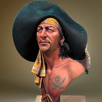 1:12 Bust Harpiks harpiks Kit Pirat, Madagaskar 1720 umalet-og usamlet