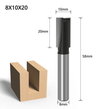 1 stk 8mm Rengøring bunden Gravering Smule i solidt hårdmetal router smule Værktøj til Træbearbejdning CNC fræser endmill for træ