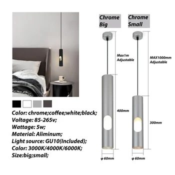 Led Downlight Langt Rør, Overflade Monteret Gu10 Erstattet Moderne Aluminium LED Spotlight Stue køkken Butik Hotel Indendørs Lampe