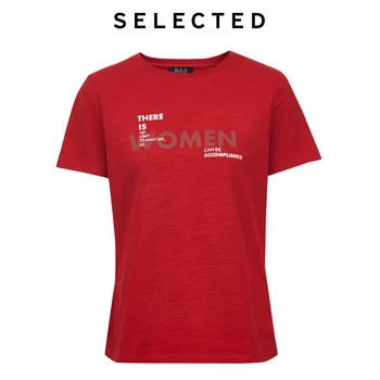 VALGTE Kvinder er Bomuld Brev Udskrive Kort-langærmet T-shirt I|419301508