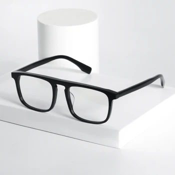 Nye Acetat Optiske Briller Rammer for Mænd Retro Vintage-Pladsen Brille Nørd Kvinder Gennemsigtig Recept forestilling Briller