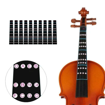 10 Pack violintoner Klistermærker Fingerboard Etiketter til 1/4 Violin Praksis Begyndere