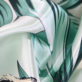 Dame Blomstret Tørklæde Farverige Silke Tørklæder Kvinder Print Foulard Satin Firkantet Hoved Hijab Tørklæder Luksus Mærke Sjal 90cm Bandana