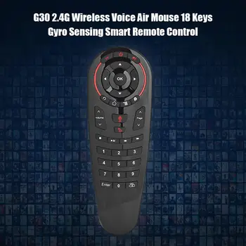 G30 2,4 G Wireless Stemme Flyve Air Mus Tastatur IR-læring Gyro Motion Sensing Smart Fjernbetjening Spil, android tv box PC