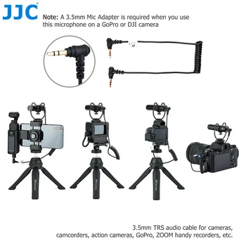 JJC Cardioid Mikrofon Til DSLR Mirrorless Kamera Videokameraer Telefoner, Tabletter Optagere Mikrofon Til Vloggers Interview