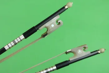 Gratis Forsendelse Nye sort gitter Carbon fiber violin bow 4/4 fuld størrelse Ox horn frog