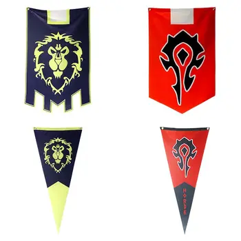 47x100cm 63x97cm World of Warcrafts WOW Alliance, Horde Banner Flag Dacron Home Decor Cosplay Cos Prop