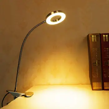 LED øjenbeskyttelse Klip Læsning Bord Lampe USB-Genopladelige Dæmpning Farve Temperatur læselys for Skønhed Gøre Op Tatoveringer