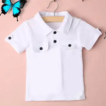 2019 lille Barn Børn Baby Dreng Bomuld kortærmet hvid T-shirt, Toppe, Jeans, Bukser, Dragter 2stk bomuld tøj Sæt kids boy Tøj