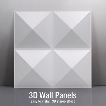30x30cm 3D flise-panel skimmel gips væg 3D wall stickers stue tapet vægmaleri Vandtæt 3D wallsticker Badeværelse Køkken