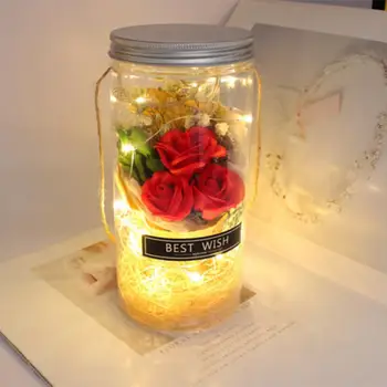Kreative Valentinsdag LED Nat Lys Rose, der Ønsker Flaske Nat Lampe Nyhed Gave Lampe til Jul, Bryllup Dekoration