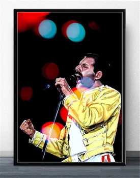 Hot Freddie Mercury Rock Musik Lærred Maleri Plakater Og Prints Væg Billeder Til Stuen Abstrakte Dekorative Hjem Indretning