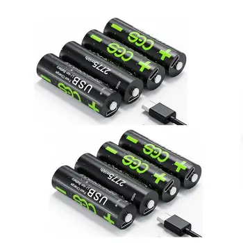 8STK USB-AA1.5V batteri li lithium-ion 2775mwh batteri genopladeligt batteri af aa-Batteri