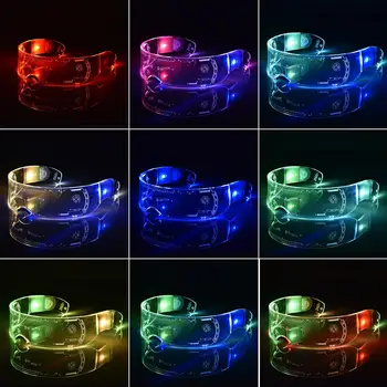 LED Lysende Briller Lysende Briller Neon Jul Glød Solbriller Blinkende Lys Glas for Part Forsyninger Prop Kostumer #4W