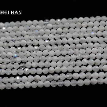 Gratis shipping engros-2,5 mm (10 tråde/sæt) Naturlige Månesten frø perler, facetter, runde løse perler til smykker design eller gave