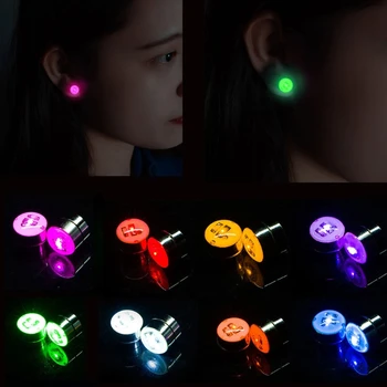 9 Farver Magnetiske lyser LED Blinker Blinker Lysende Øreringe Party Smykker U4LE