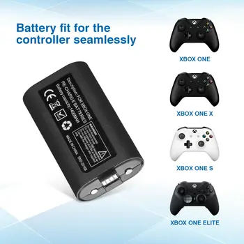 2x Lithium-polymer Genopladeligt Batteri Opladning Oplader Kabel Til Xbox One S X-Kontrol, ny
