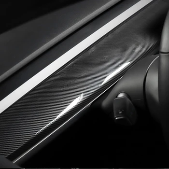 Center Konsol Betjeningspanel Panel-Wrap Overlay Dække Trim Fit ABS-Carbon Style for Tesla Model 3