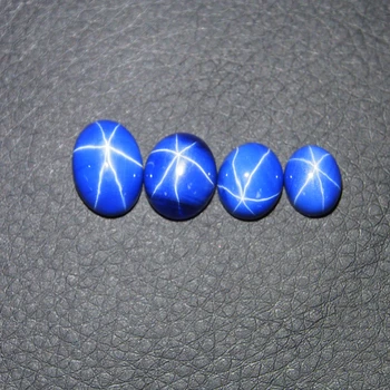 13*18mm 1Piece Lab blå stjerne safir Oval Cabochon blue Star Ruby safir ring halskæde gøre for kvinder