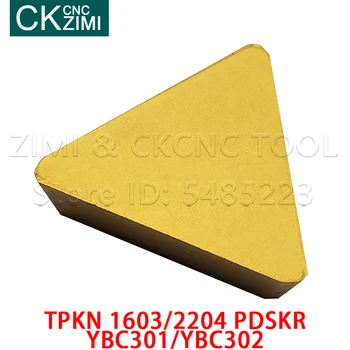 TPKN1603PDSKR TPKN2204PDSKR YBC301 YBC302 hårdmetal til fræsning Drejning trekant skær CNC-værktøjer TPKR 1603 2204 for fræsning af stål